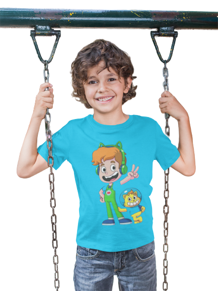 CAMISETA INFANTIL GATO GALÁCTICO